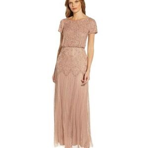 Elegant Pink Lace Mini Dress